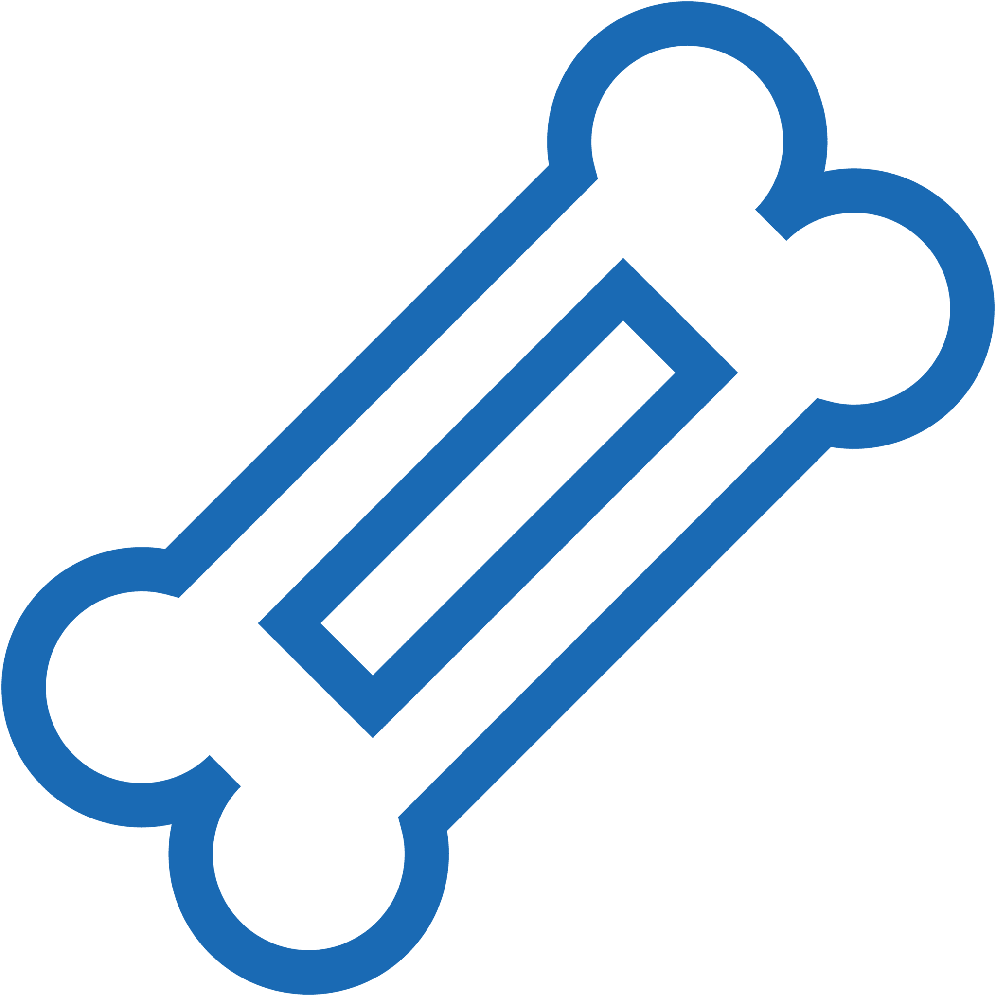 Blue Outline of a Dental Chew