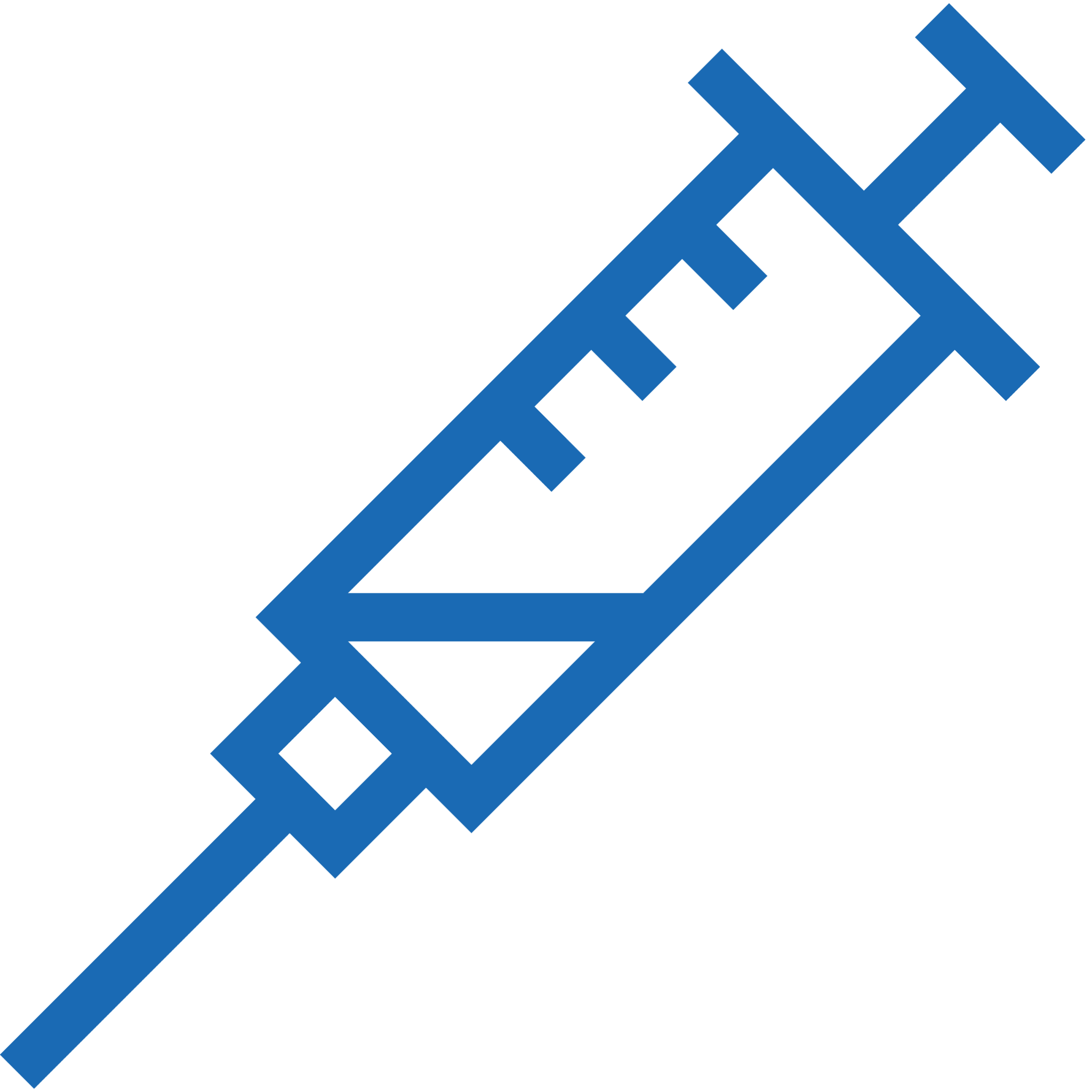 Blue Outline of a Vaccination
